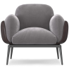 Buy Upholstered Velvet Armchair - June Light grey 60650 - in the EU