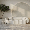 Buy Bouclé Fabric Upholstered Sofa - 3/4 Seats - Caden White 60655 - prices