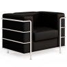 Buy Design Armchair - Upholstered in Vegan Leather - Lecur Black 60657 - prices