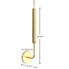 Buy Wall Sconce Candle Lamp in Gold - Lica Aged Gold 60666 - prices