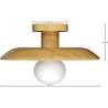Buy Ceiling Lamp - Wooden Wall Light - Richmon Natural 60675 - prices