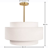 Buy Ceiling Pendant Lamp - Fabric Shade - Braichal Aged Gold 60680 - in the EU