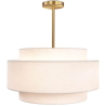 Buy Ceiling Pendant Lamp - Fabric Shade - Braichal Aged Gold 60680 at Privatefloor