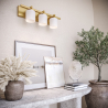 Buy Aged Gold Wall Lamp - 3-Light Sconce - Violet Aged Gold 60682 - prices