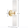 Buy Wall Lamp Aged Gold - 2-Light Wall Sconce - Feru Aged Gold 60683 with a guarantee