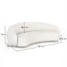 Curved Bouclé Fabric Sofa - 3/4 Seats - Souta image 7