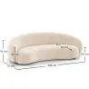 Velvet Curved Sofa - 3/4 Seats - Souta image 7
