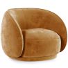 Curved Velvet Upholstered Armchair - Cally image 7