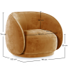 Buy Curved Velvet Upholstered Armchair - Callum Mustard 60692 with a guarantee