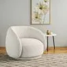 Curved armchair upholstered in bouclé fabric - Cally  image 7