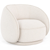 Buy Curved armchair upholstered in bouclé fabric - Callum White 60693 - prices