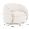 Buy Curved armchair upholstered in bouclé fabric - Callum White 60693 - in the EU