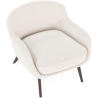Buy Bouclé Upholstered Armchair - Jenna White 60695 in the Europe
