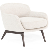 Buy Bouclé Upholstered Armchair - Jenna White 60695 at Privatefloor