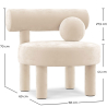 Buy  Armchair - Upholstered in Velvet - Klena Beige 60696 with a guarantee
