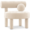 Buy  Armchair - Upholstered in Velvet - Klena Beige 60696 - prices