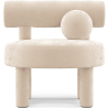 Buy  Armchair - Upholstered in Velvet - Klena Beige 60696 - in the EU