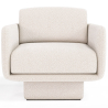 Buy Upholstered Armchair in Bouclé Fabric - Jackson White 61000 - in the EU