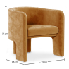 Buy Velvet Upholstered Armchair - Callum Mustard 60700 Home delivery