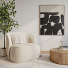 Buy Velvet Upholstered Armchair - Mykel Beige 60702 - prices