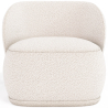 Buy Bouclé Fabric Upholstered Armchair - Mykel White 60703 - in the EU