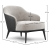 Buy  Velvet Upholstered Armchair - Luc Light grey 60704 - in the EU