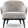Buy  Velvet Upholstered Armchair - Luc Light grey 60704 - in the EU