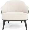 Buy Upholstered Armchair in Boucle Fabric - Luc White 60705 - in the EU