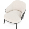 Buy Upholstered Armchair in Boucle Fabric - Luc White 60705 in the Europe