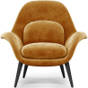Buy Velvet Upholstered Armchair - Uyere Mustard 60706 - prices