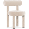 Buy Dining Chair - Upholstered in Velvet - Rhys Beige 60708 - in the EU