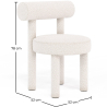 Buy Dining Chair - Upholstered in Bouclé Fabric - Rhys White 60709 - in the EU