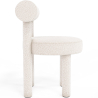 Buy Dining Chair - Upholstered in Bouclé Fabric - Rhys White 60709 in the Europe