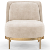 Buy Designer Armchair - Velvet Upholstered - Kanla Beige 61001 - in the EU