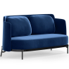 Buy Two-Seater Sofa - Upholstered in Velvet - Terrec Dark blue 61002 - prices