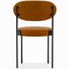 Buy Dining Chair - Upholstered in Velvet - Black Metal - Margot Mustard 61003 in the Europe