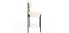 Pack of 4 - Dining Chair - Upholstered in Bouclé Fabric - Black Metal - Margot image 7