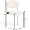 Pack of 4 - Dining Chair - Upholstered in Bouclé Fabric - Black Metal - Margot image 7