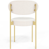 Dining Chair - Upholstered in Bouclé Fabric - Golden Metal - Margot image 7