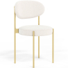 Dining Chair - Upholstered in Bouclé Fabric - Golden Metal - Margot image 7