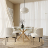 Buy Dining Chair - Upholstered in Bouclé Fabric - Loraine White 61008 - prices
