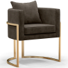 Buy Dining Chair - With armrests - Upholstered in Velvet - Giorgia Taupe 61009 - prices