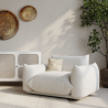Buy Armchair - Upholstered in Bouclé Fabric - Wers White 61012 - prices