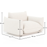 Buy Armchair - Upholstered in Bouclé Fabric - Wers White 61012 - prices