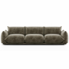 Buy 3-Seater Sofa - Velvet Upholstery - Wers Taupe 61013 - in the EU