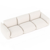 Buy 3-Seater Sofa - Bouclé Fabric Upholstery - Wers White 61014 at Privatefloor