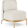Buy Designer Armchair - Upholstered in Bouclé Fabric - Kanla White 61015 - prices