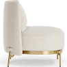 Buy Designer Armchair - Upholstered in Bouclé Fabric - Kanla White 61015 at Privatefloor