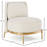 Buy Designer Armchair - Upholstered in Bouclé Fabric - Kanla White 61015 Home delivery