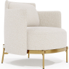 Buy Designer Armchair - Upholstered in Bouclé Fabric - Terrec White 61017 - prices